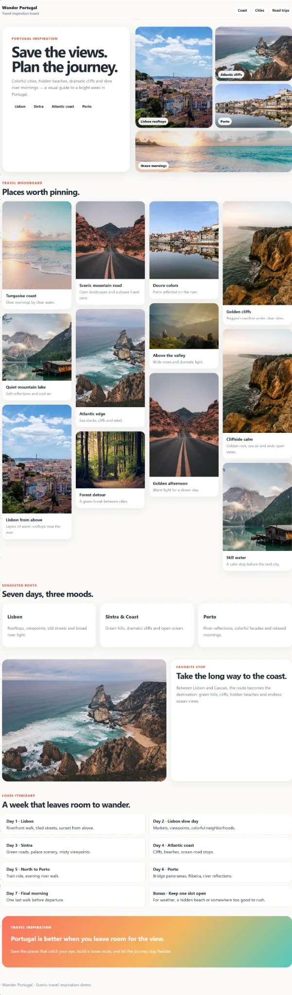One continuous long travel webpage captured with HymmShot